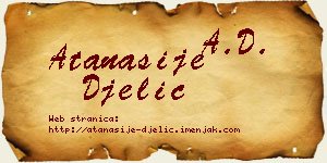 Atanasije Đelić vizit kartica